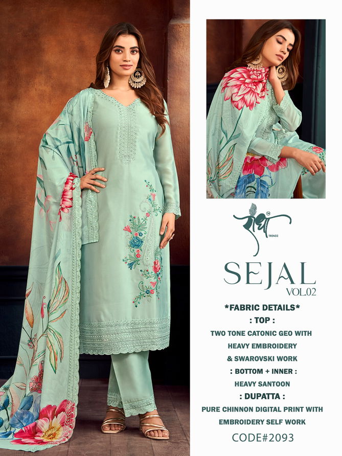 Sejal Vol 2 By Radha Trendz Georgette Embroidery Salwar Kameez Suppliers In India
